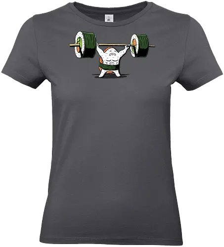 Healthy food  - fitness, foodie, gym, japanese, manga, nigiri, salmon, sushi lover, weightlifting, workout, sushi, bodybuilding, chopsticks, cute food, exercise - Standard T-Shirt (Women)