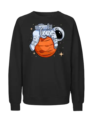 Astro-Nope  - mars, mood, nope, planet, rest, science, sleep, space, stars, universe, astronaut, funny, hilarious, joke, lazy - Fairtrade Sweatshirt