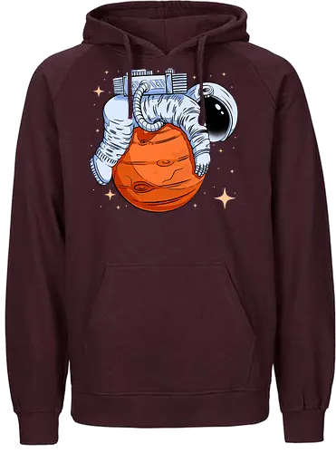Astro-Nope  - mars, mood, nope, planet, rest, science, sleep, space, stars, universe, astronaut, funny, hilarious, joke, lazy - Fairtrade Hoodie