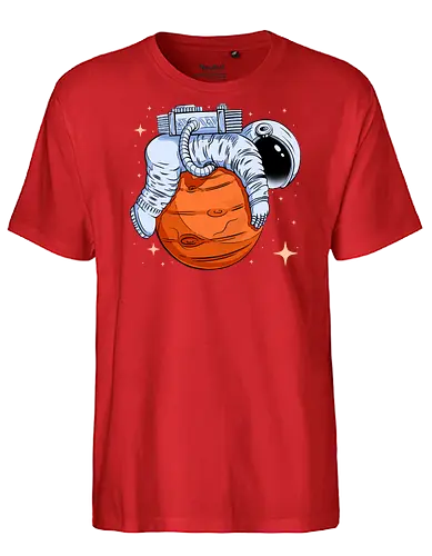 Astro-Nope  - mars, mood, nope, planet, rest, science, sleep, space, stars, universe, astronaut, funny, hilarious, joke, lazy - Fairtrade T-Shirt