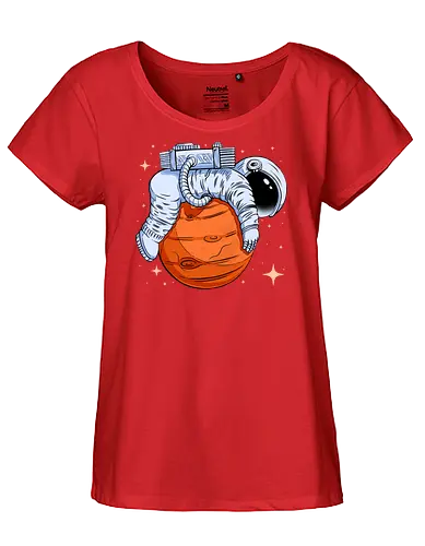Astro-Nope  - mars, mood, nope, planet, rest, science, sleep, space, stars, universe, astronaut, funny, hilarious, joke, lazy - Fairtrade Girl Shirt