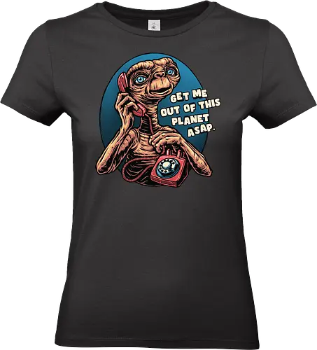 Phone Call to space - Movie, classic, sci-fi, alien, science fiction, funny, humor - Standard T-Shirt (Women)