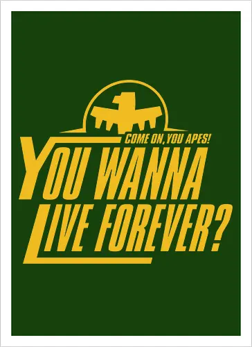 Come on Apes - starship, troopers, movie, 90s, ape, aliens - Artprint