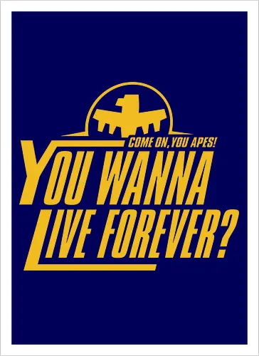 Come on Apes - starship, troopers, movie, 90s, ape, aliens - Artprint
