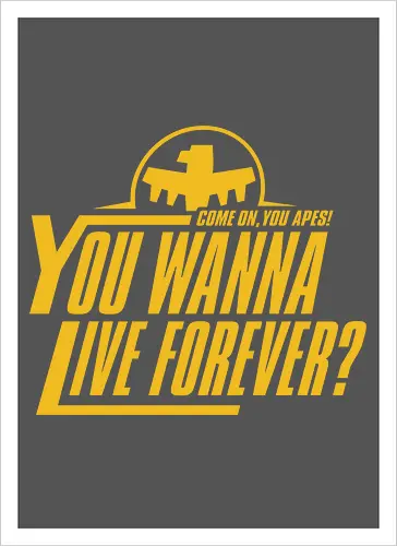 Come on Apes - starship, troopers, movie, 90s, ape, aliens - Artprint