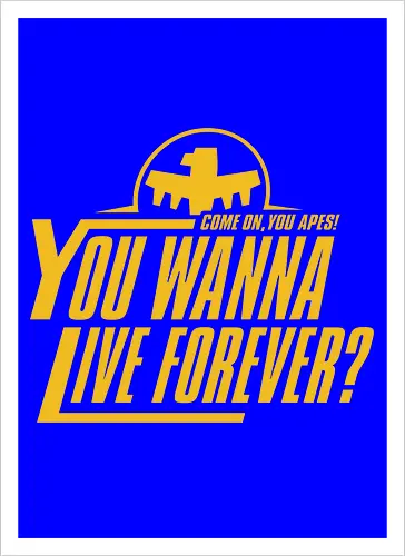 Come on Apes - starship, troopers, movie, 90s, ape, aliens - Artprint