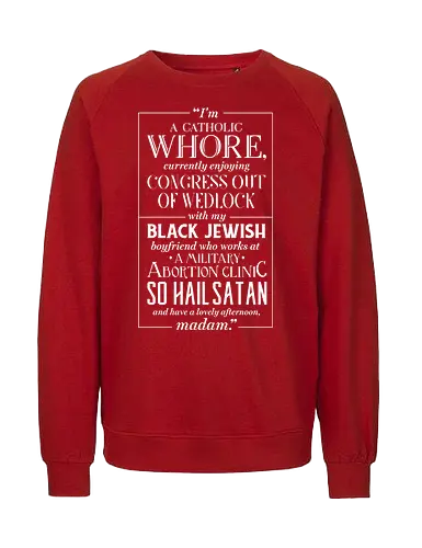 Harry's quote - kingsman, movie, quote, text, movie, action - Fairtrade Sweatshirt