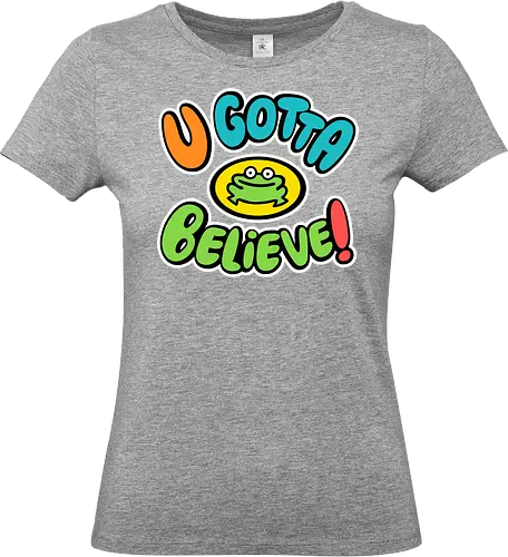 Frog Believer - funk, parappa, dog, retro, cute, music, rap, onion - Standard T-Shirt (Women)
