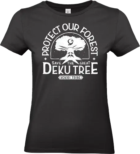 Protect Our Forest - Hero of Time, Princess, game, demonigote, forest, save, protect, eco, tree - Standard T-Shirt (Women)