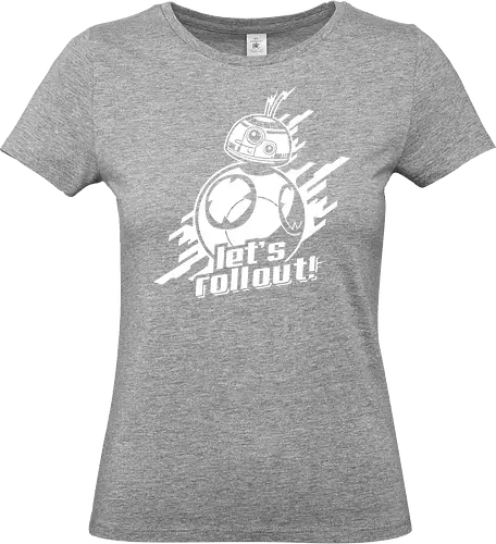 Roll out - star, wars, cute, robot, galaxy, space, movie - Standard T-Shirt (Women)