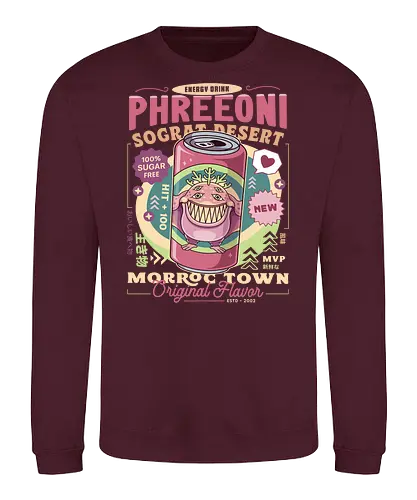 Phreeoni Energy Drink - ragnarok online, slime, mmorpg, ragnarok origin, jrpg, poring, angeling, deviling, deviruchi, ragnarok mobile, geffen dungeon, gaming, video game, gamer, ragnarok eternal love - Sweatshirt