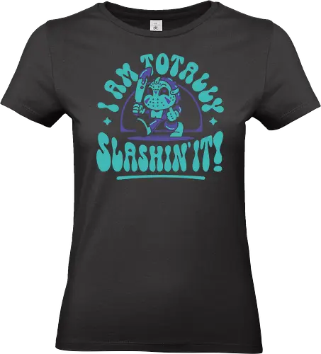 Slashin it - friday, slashin, terror, gore, 80s, horror, jason - Standard T-Shirt (Women)