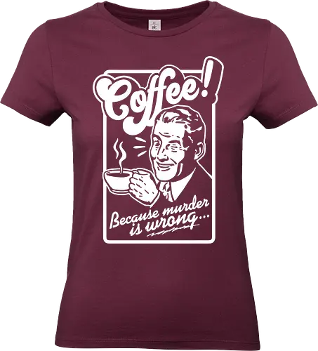 Coffee Murder Man  - coffee, murder, funny, retro, vintage - Standard T-Shirt (Women)