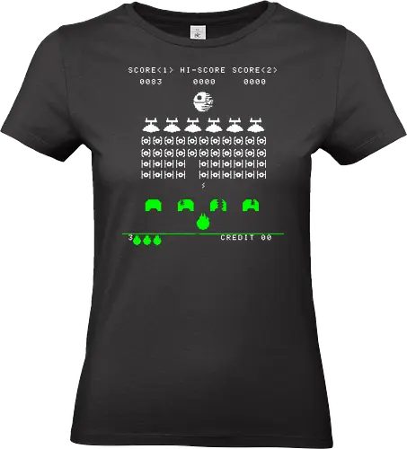 Star Invaders - star, movie, retro, invader, parody, pixel - Standard T-Shirt (Women)