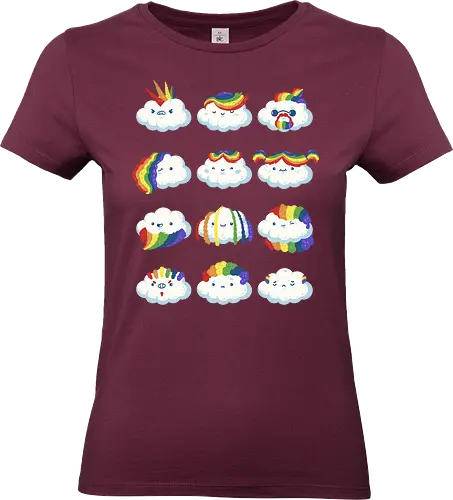 Hair Clouds - cloud, hair, fun, rainbow - Standard T-Shirt (Women)