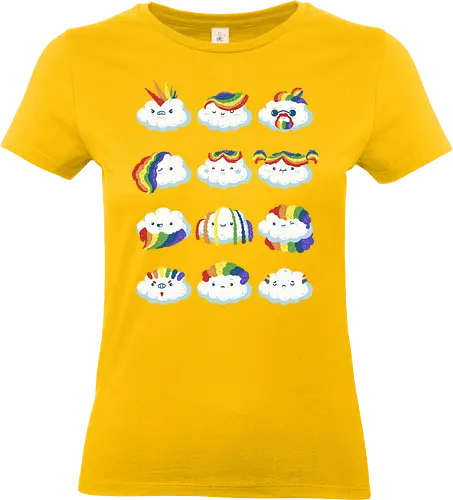 Hair Clouds - cloud, hair, fun, rainbow - Standard T-Shirt (Women)