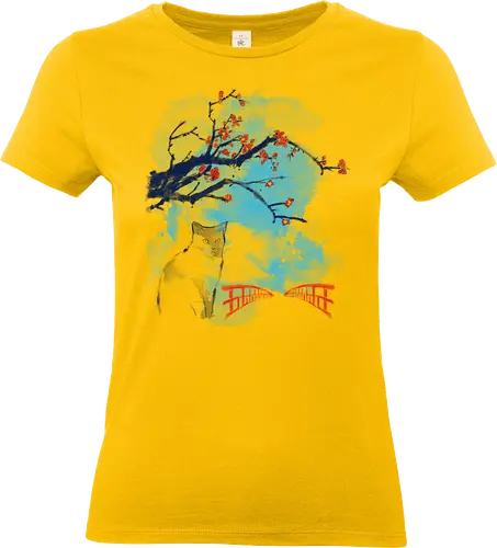 Japan delice - cats, japan, watercolor, kitty, cute, artistic, animals, nature - Standard T-Shirt (Women)