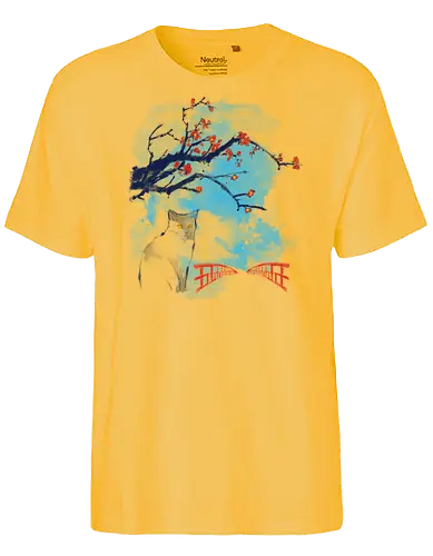 Japan delice - cats, japan, watercolor, kitty, cute, artistic, animals, nature - Fairtrade T-Shirt