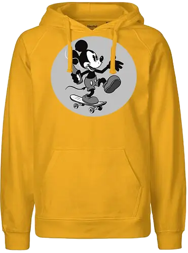 free  Steamboat Willie - skateboard, cartoon, free Steamboat Willie, beer, skateboard, mouse - Fairtrade Hoodie