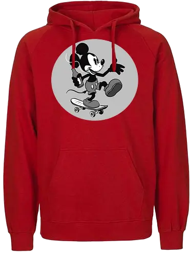 free  Steamboat Willie - skateboard, cartoon, free Steamboat Willie, beer, skateboard, mouse - Fairtrade Hoodie