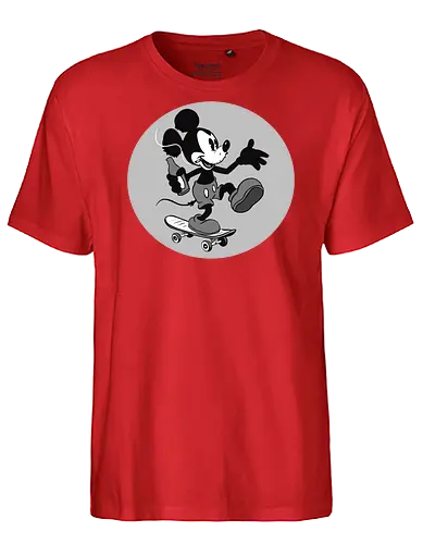free  Steamboat Willie - skateboard, cartoon, free Steamboat Willie, beer, skateboard, mouse - Fairtrade T-Shirt