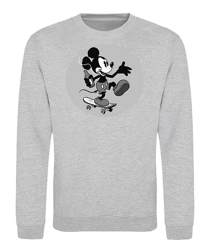 free  Steamboat Willie - skateboard, cartoon, free Steamboat Willie, beer, skateboard, mouse - Sweatshirt