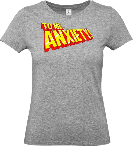 Anxiety 97 - comic, anxiety, retro, funny, hero, superhero - Standard T-Shirt (Women)