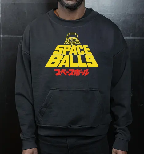 The Retro Shirt - space, balls, star, parody, funny, helmet, dark - Cropped Sweatshirt