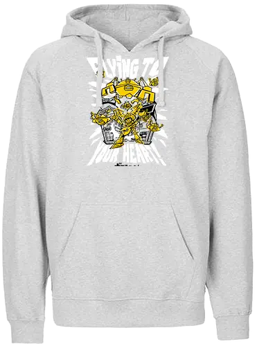 Flying to your heart - retro, japan, gitaroo, music, rock, asian, gamer - Fairtrade Hoodie