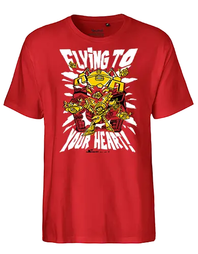 Flying to your heart - retro, japan, gitaroo, music, rock, asian, gamer - Fairtrade T-Shirt