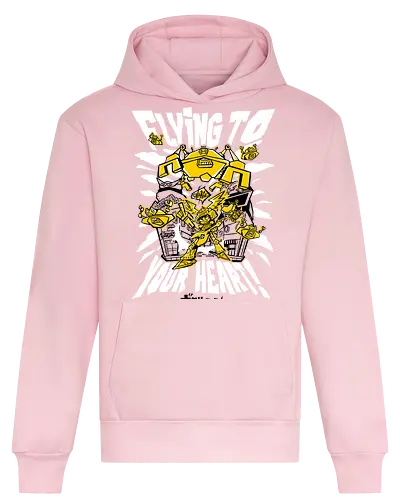 Flying to your heart - retro, japan, gitaroo, music, rock, asian, gamer - Heavyweight Hoodie