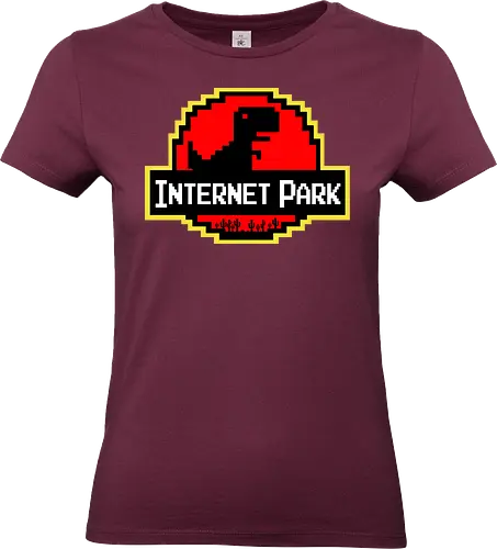 Internet Park - jurassic, internet, park, retro, meme, parody, dinosaur - Standard T-Shirt (Women)