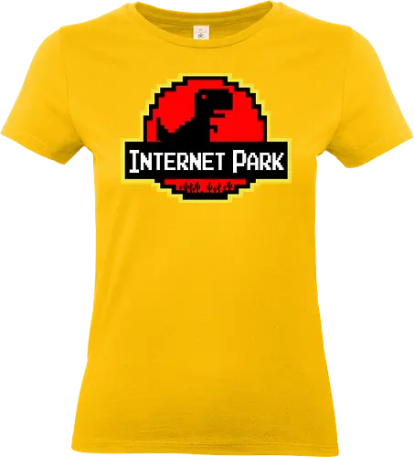 Internet Park - jurassic, internet, park, retro, meme, parody, dinosaur - Standard T-Shirt (Women)