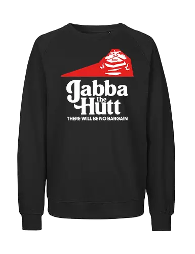 Hutt Pizza - pizza, slice, food, funny, retro, restaurant, jabba - Fairtrade Sweatshirt