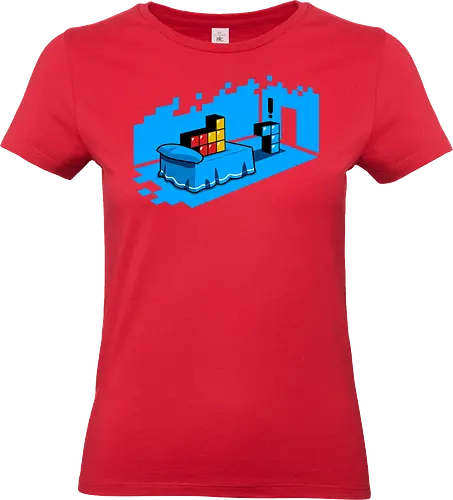 Sextris - tetris, sexy, bed, retro, parody, funny - Standard T-Shirt (Women)