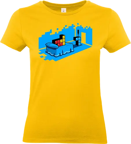 Sextris - tetris, sexy, bed, retro, parody, funny - Standard T-Shirt (Women)