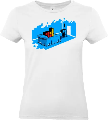 Sextris - tetris, sexy, bed, retro, parody, funny - Standard T-Shirt (Women)