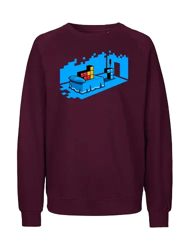 Sextris - tetris, sexy, bed, retro, parody, funny - Fairtrade Sweatshirt