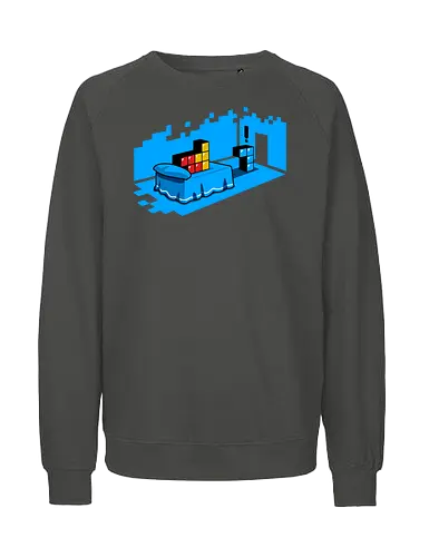 Sextris - tetris, sexy, bed, retro, parody, funny - Fairtrade Sweatshirt