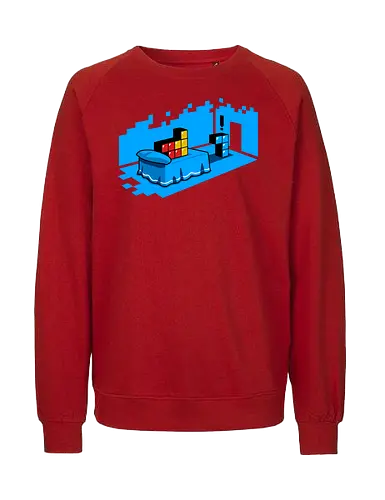 Sextris - tetris, sexy, bed, retro, parody, funny - Fairtrade Sweatshirt