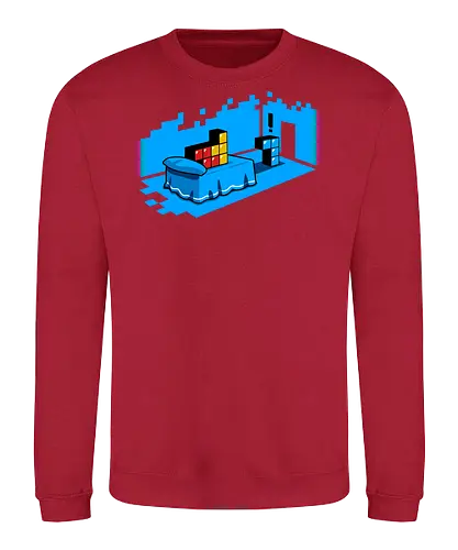 Sextris - tetris, sexy, bed, retro, parody, funny - Sweatshirt