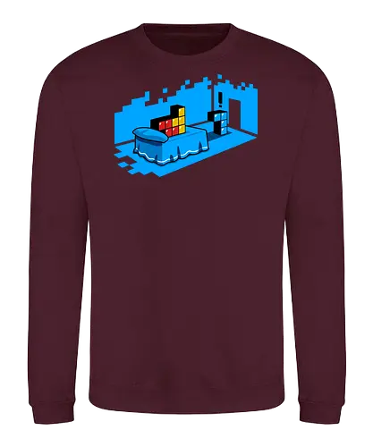 Sextris - tetris, sexy, bed, retro, parody, funny - Sweatshirt