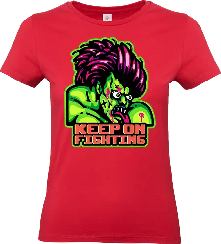 Keep on Fighting - retro, game, Beat em up, iron, fighter, street, arcade - Standard T-Shirt (Women)