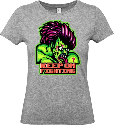 Keep on Fighting - retro, game, Beat em up, iron, fighter, street, arcade - Standard T-Shirt (Women)