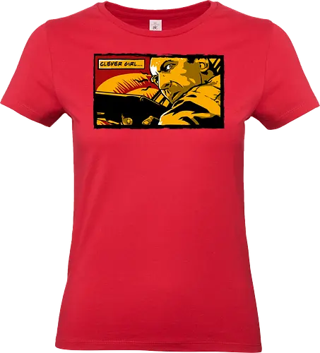 Clever Girl - clever, girl, dinosaur, retro, funny, quote - Standard T-Shirt (Women)