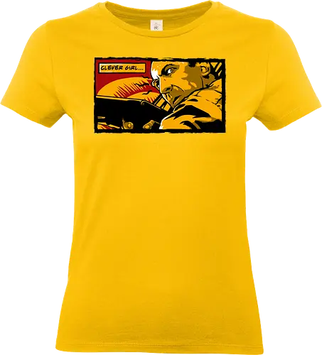Clever Girl - clever, girl, dinosaur, retro, funny, quote - Standard T-Shirt (Women)