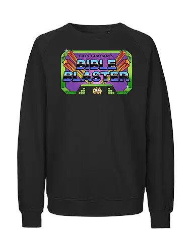 Bible Blaster - bible, blaster, game, parody - Fairtrade Sweatshirt