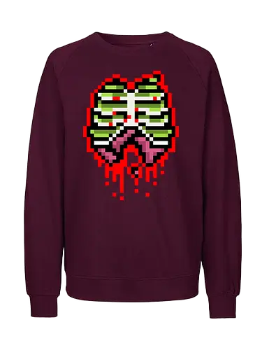 Zombie guts - pixel, zombie, guts, retro, horror - Fairtrade Sweatshirt