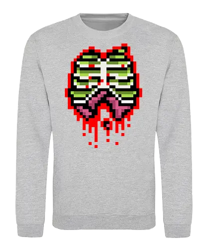 Zombie guts - pixel, zombie, guts, retro, horror - Sweatshirt