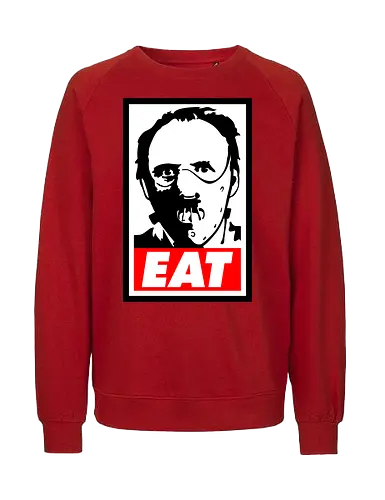 Eat - eat, food, hannibal, horror, movie, terror - Fairtrade Sweatshirt